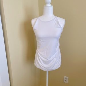 NWOT Athleta High Neck Tank Top, White, XXS